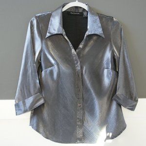 Blue Diamond Blouse - Gunmetal